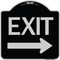 Signmission Exit with Right Arrow Heavy-Gauge Aluminum Architectural Sign, 18" H, 18" L, BS-1818-24552 A-DES-BS-1818-24552 - alternate 1